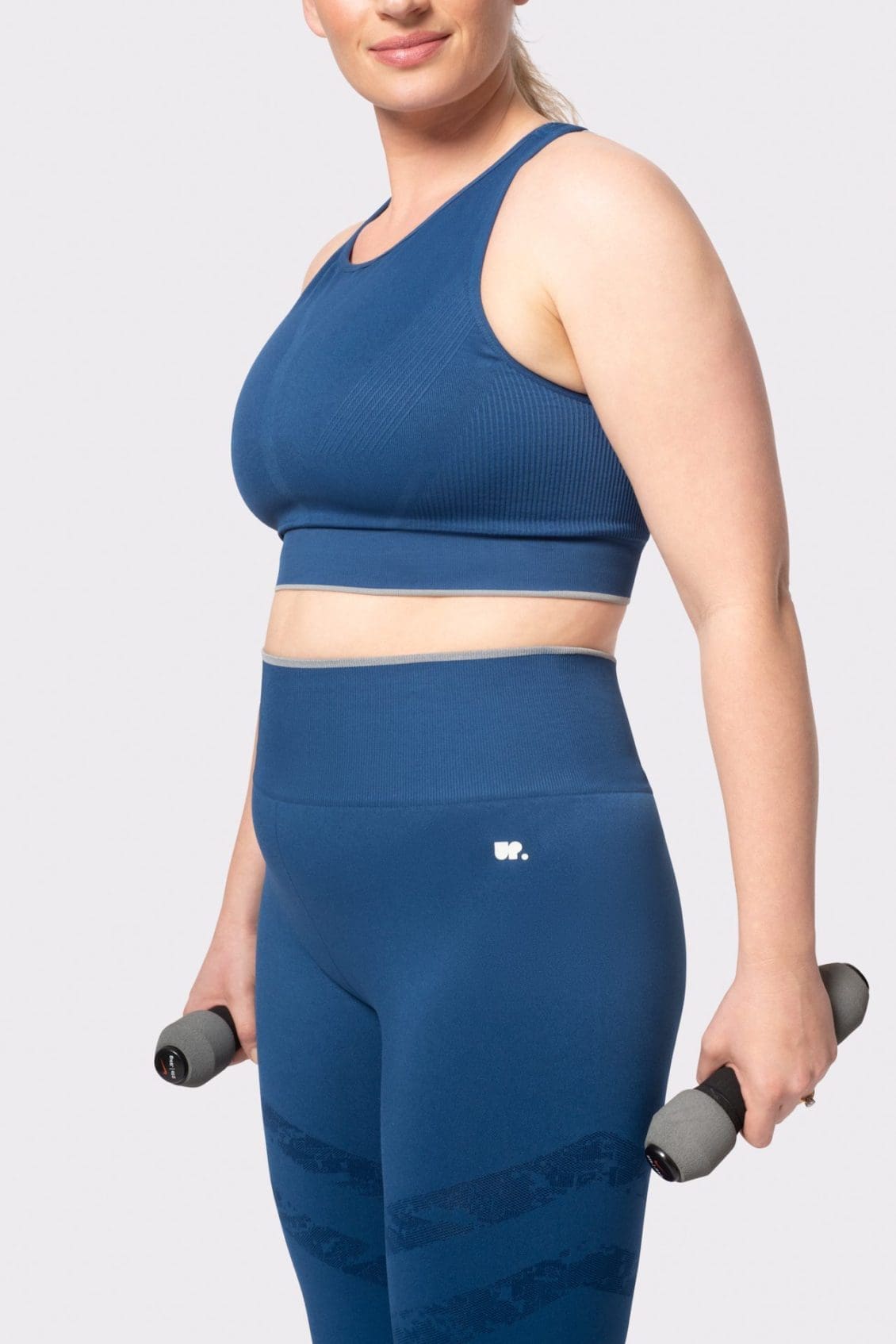 Sustainable Blue Seamless Legging and Top Set - UP. Clothing