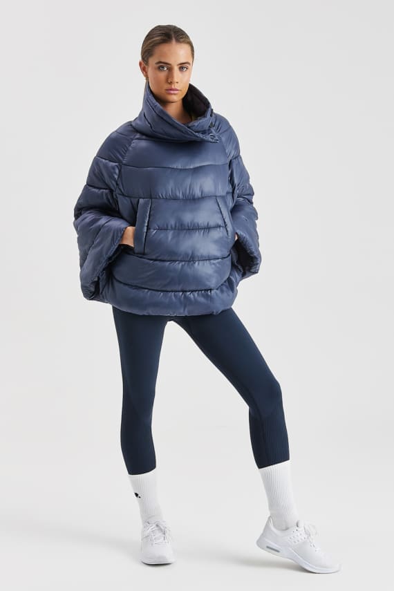 Quilted Puffer Poncho
