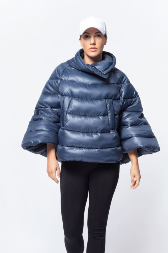 Quilted Puffer Poncho
