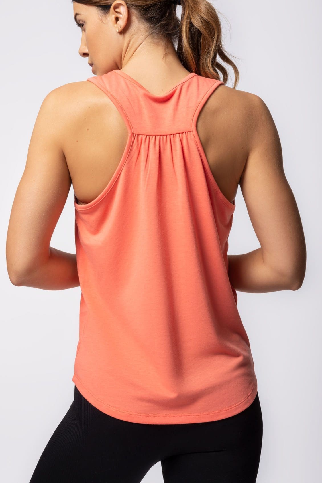 Sustainable Drirelease® Gathered Racer Tank Top - UP Clothing