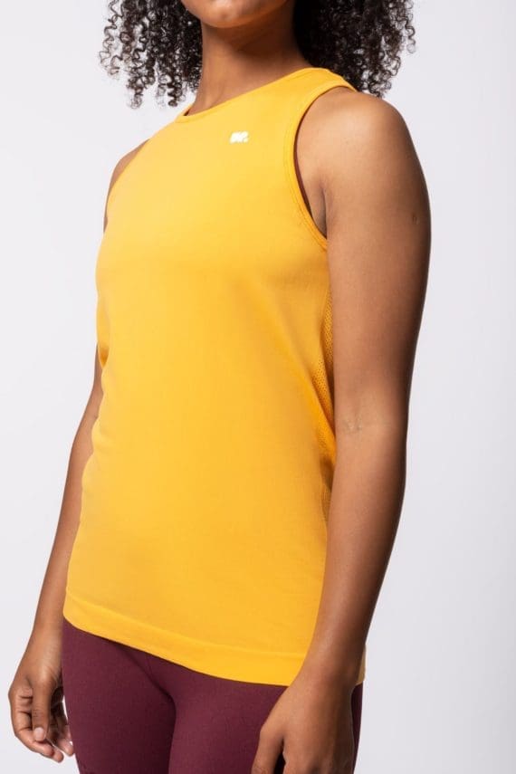 Womens Gym Wear Yellow Top