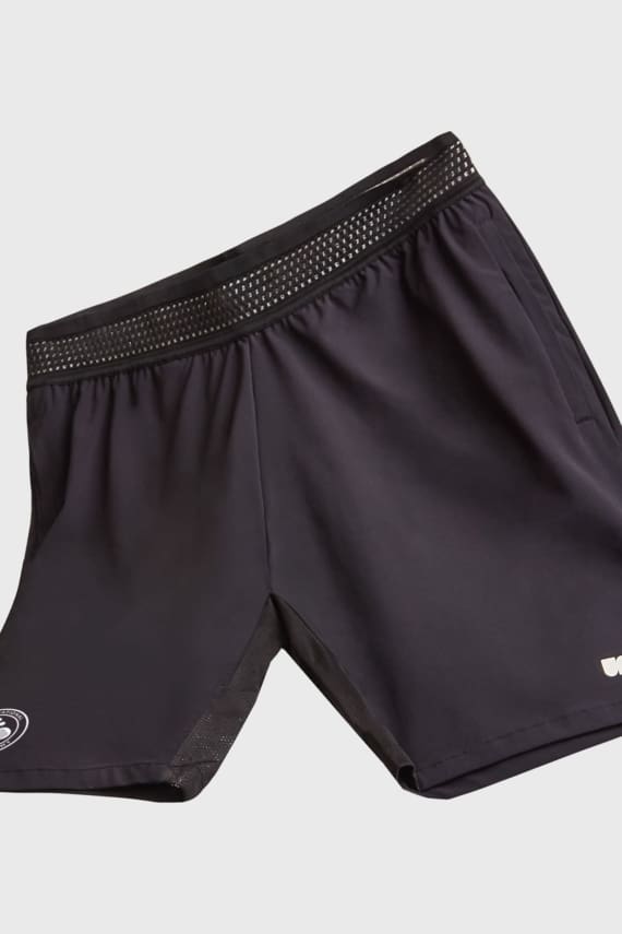 Active Shorts Black Flat Lay Copy Men's Padel Tennis Shorts Black - with side pockets