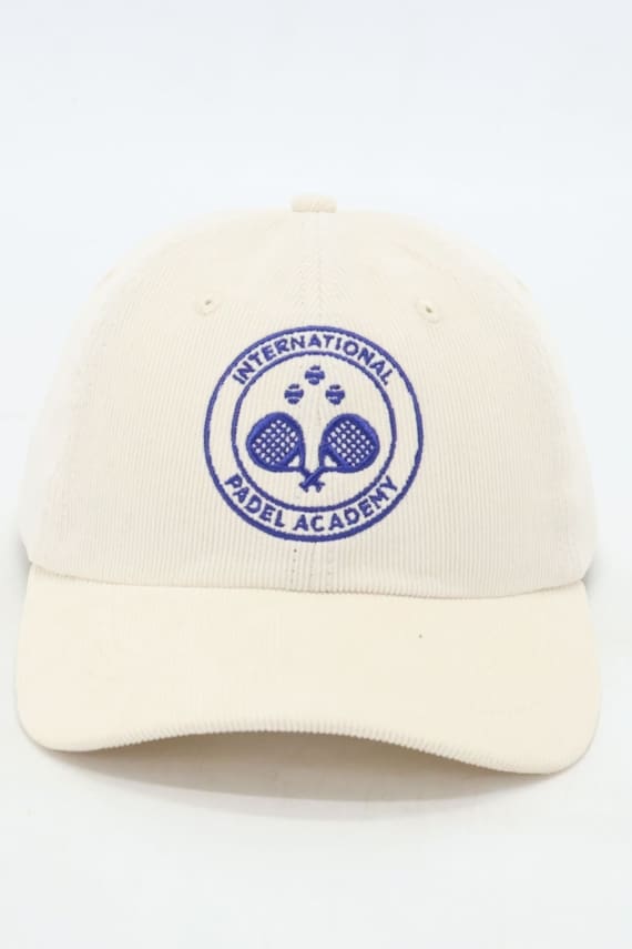 Lounge Wear Soft Corduroy Baseball style Padel Cap. Cream