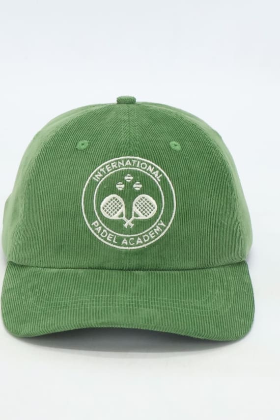 Ipa Corduroy Green Cap Front Lounge Wear Soft Corduroy Baseball style Padel Cap. Green