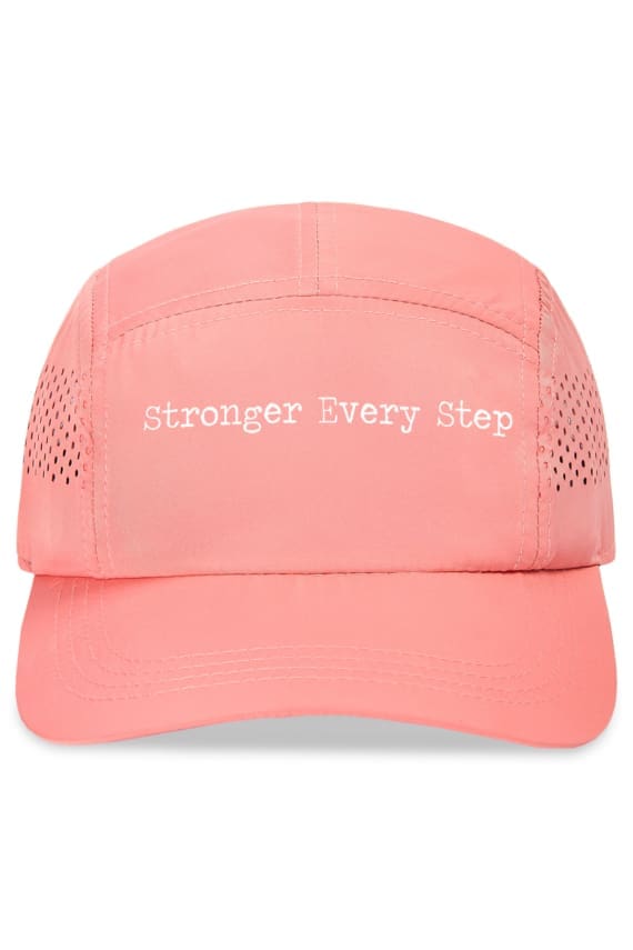 Stronger Every Step Pink Outdoor Performance Cap. Colour: Pink